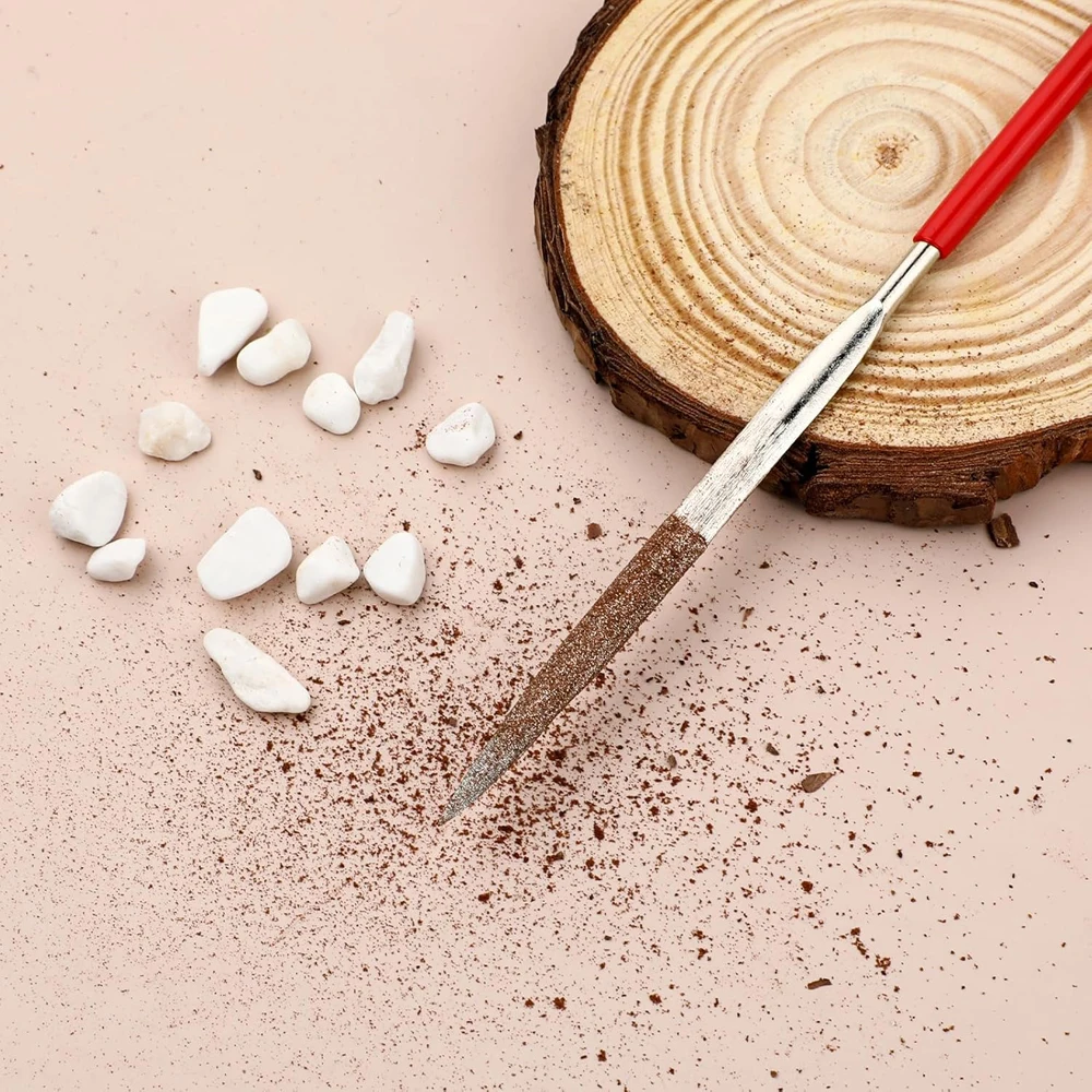 New 10Pcs Diamond Needle File Set 3x140mm Mini Needle File Kit For Stone Glass Metal Carving Craft Hand Tools Needle File