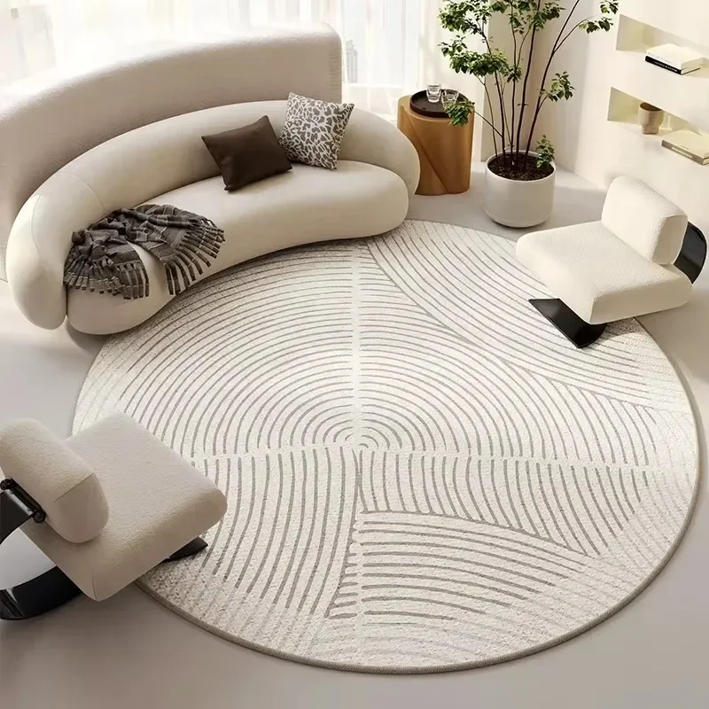 VIKAMA Minimalist Morandi-Style Abstract Line Rug for Living Room and Kids' Play Area—Non-Slip and Machine-Washable Home Decor