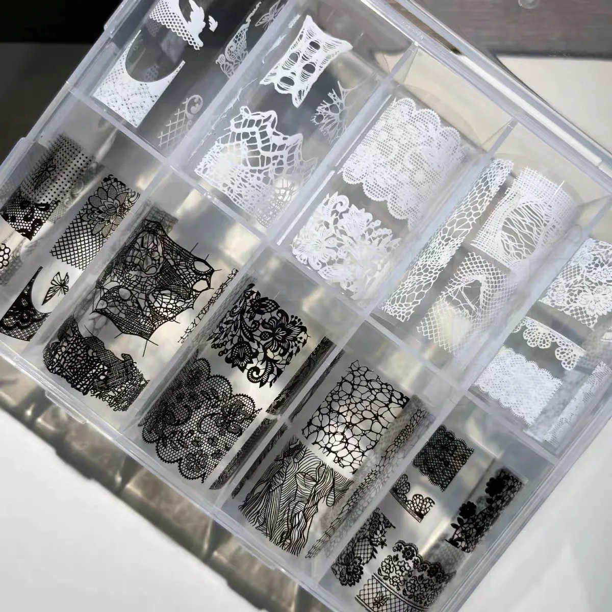 10 Rollen/Box Rosenblüten-Nagelfolien Multiflora Transferpapier Aufkleber Nagelkunst-Sticker Blumenmuster DIY Maniküre Nageldekoration – Detail 15