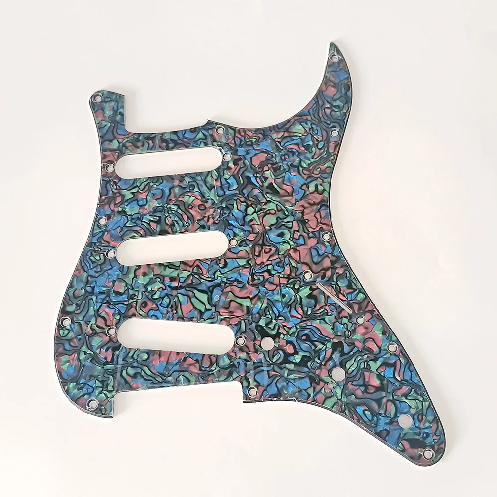 11 Screw Hole Guitar Pickguard for USA/Mexico Fender Strat Standard SSS St Scratch Plate NO Control Punch Holes Multi Color