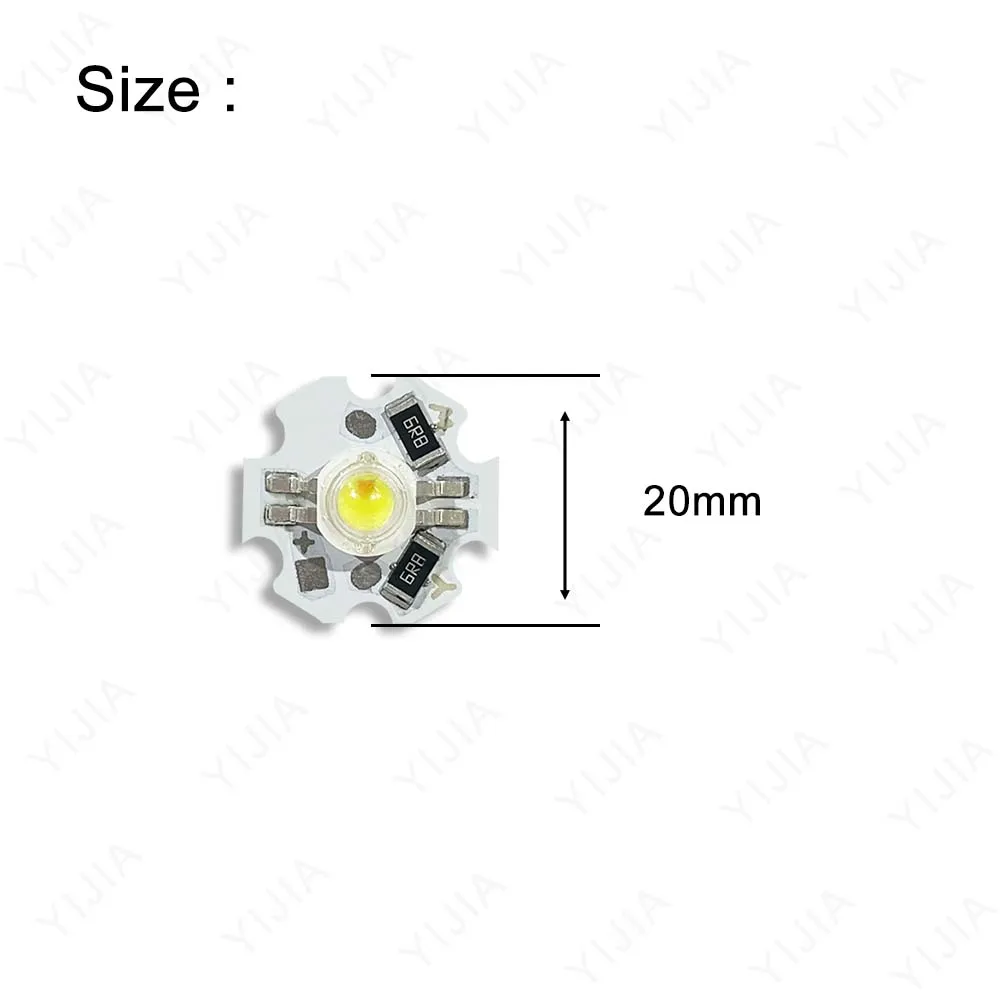 DC5V 2*3W Bicolor High Power White Warm White Yellow Red Green Lamp Beads With 20mm PCB Board For DIY Car Lighting Floodlight