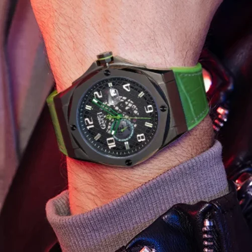 

Мужские автоматические часы BONEST GATTI, 47 мм, военные механические наручные часы, водонепроницаемые, с сапфировым стеклом, с двойным календарем, датой и днями недели