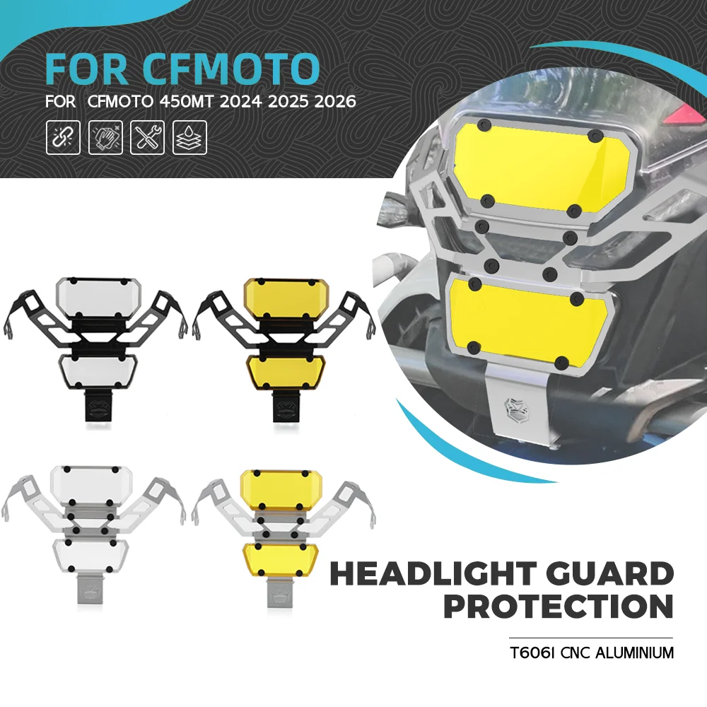 

450MT Headlight Guard Cover Protection Front Light Protector For CFMOTO 450MT Motorcycle Accessories CF 450 MT 2024 2025 2026