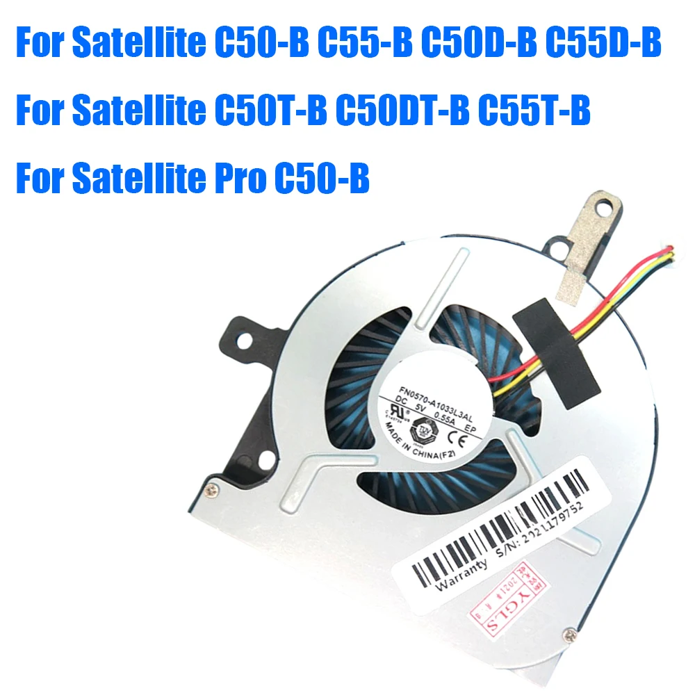 Ventilador de CPU para portátil Toshiba Satellite C50-B C55-B C50D-B C55D-B C50T-B C50DT-B C55T-B Satellite Pro C50-B DC5V