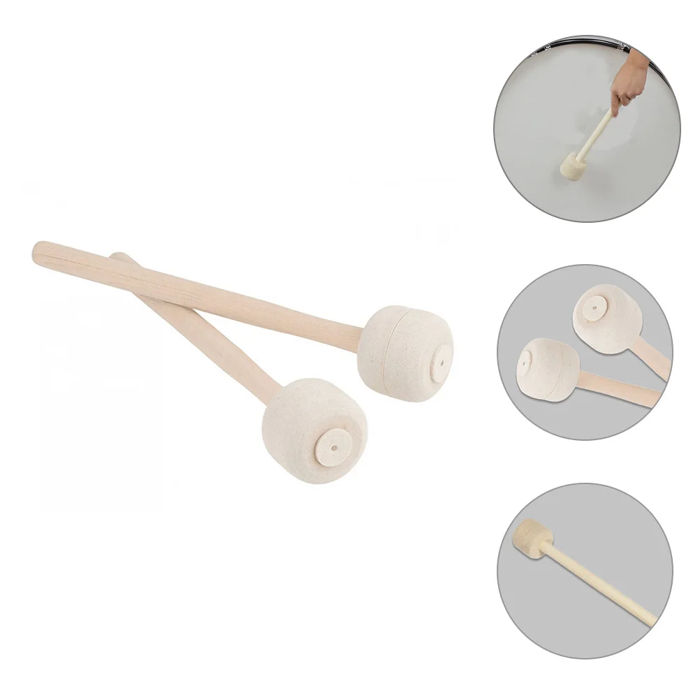 

2 Pcs Felt-head Drum Hammer Professional Sticks Percussion Instrument Accessories