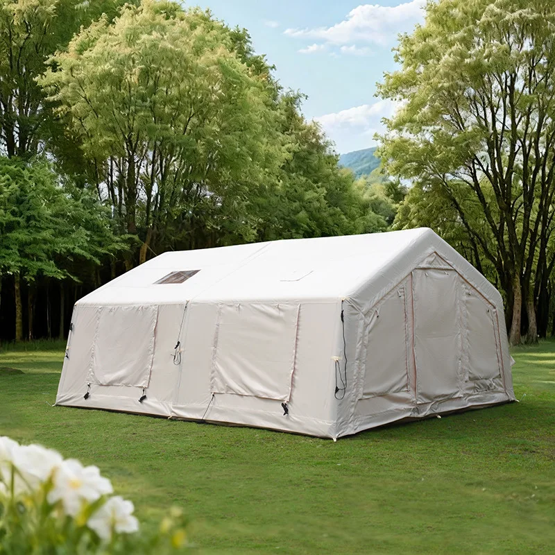 

Outdoor Camping Inflatable Tent No-Setup Canvas Tent Spacious All-in-One Tent Four Seasons Waterproof 3000mm |