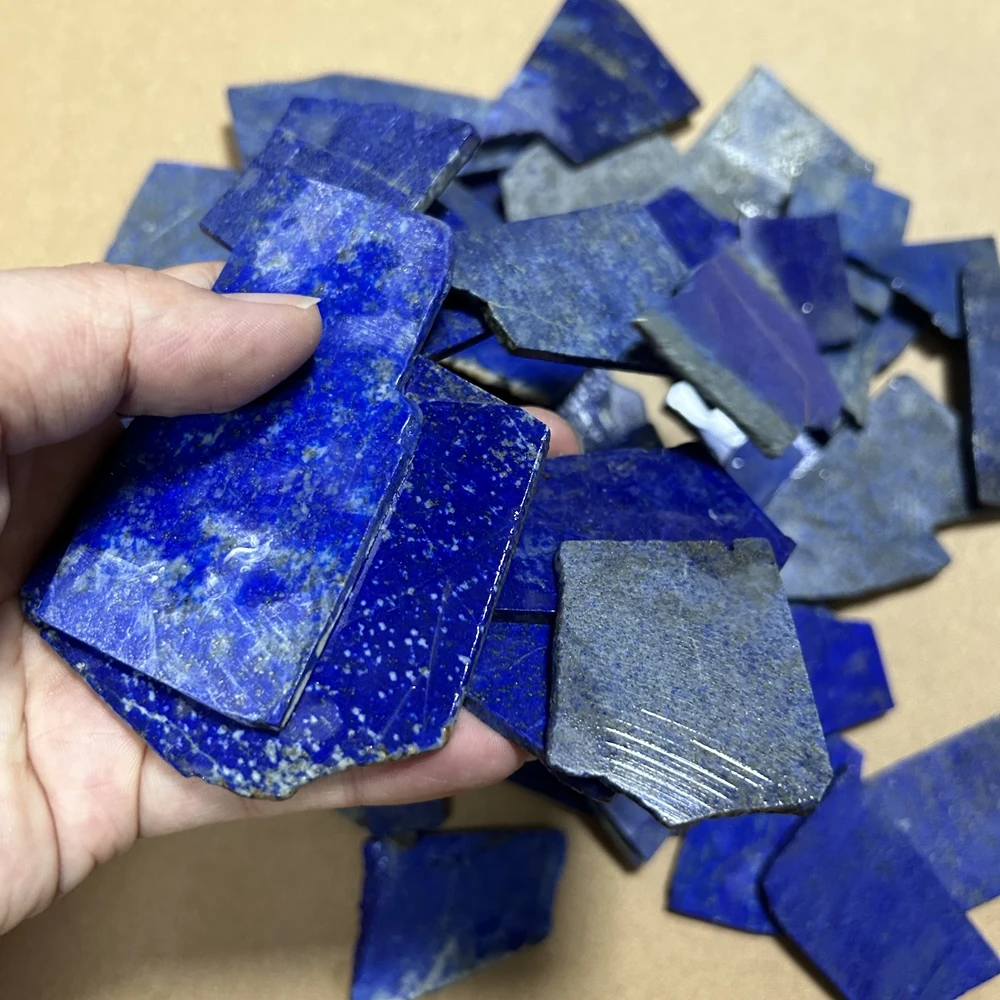 

1KG Dark Lapis Lazuli Raw Materials Irregularly Sheets Unpolished Rough Stone