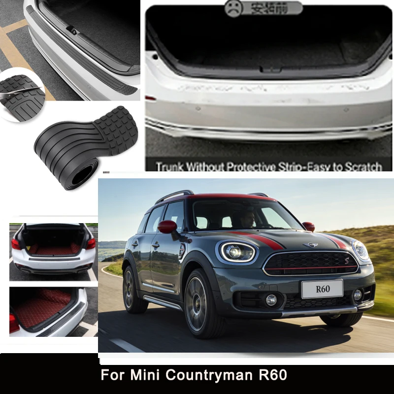 

Защитная наклейка на задний бампер для Mini Countryman R60, накладка на багажник, защита от царапин и ударов, декоративная полоса