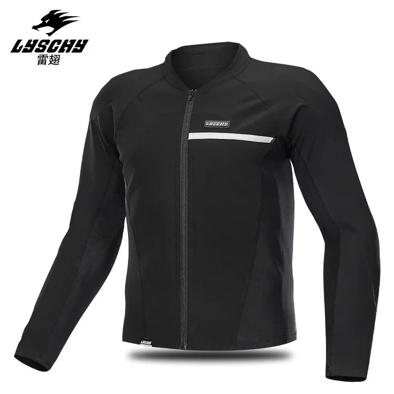 LYSCHY LY-870 Black CE Motorcycle Jacket Summer Breathable Mesh Motorcycle Riding Suit Jacket Protective Guard Armor Jacket