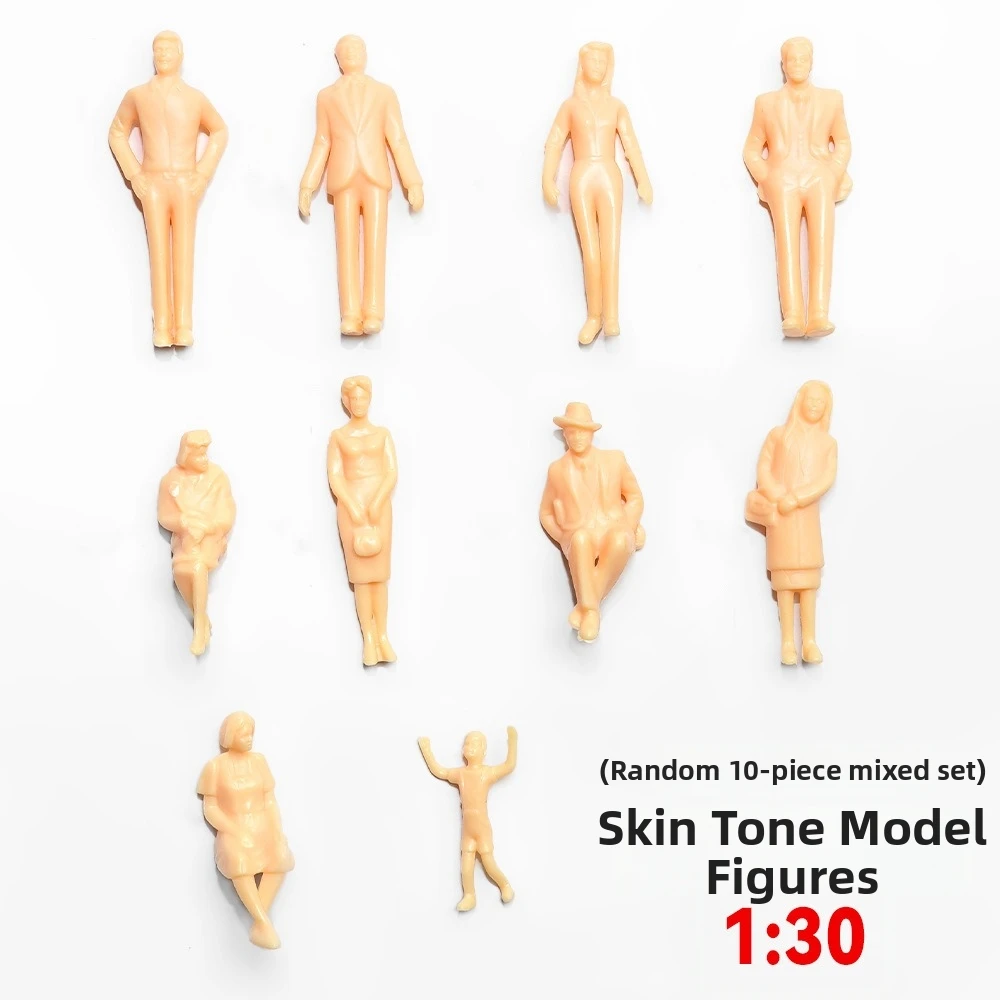 10/20/100pcs 1:300/1:200/1:100 Model Building People Figures Plastic Beige Train Scenery Figures 1:75/1:50/1:42/1:30/1:25 Scale