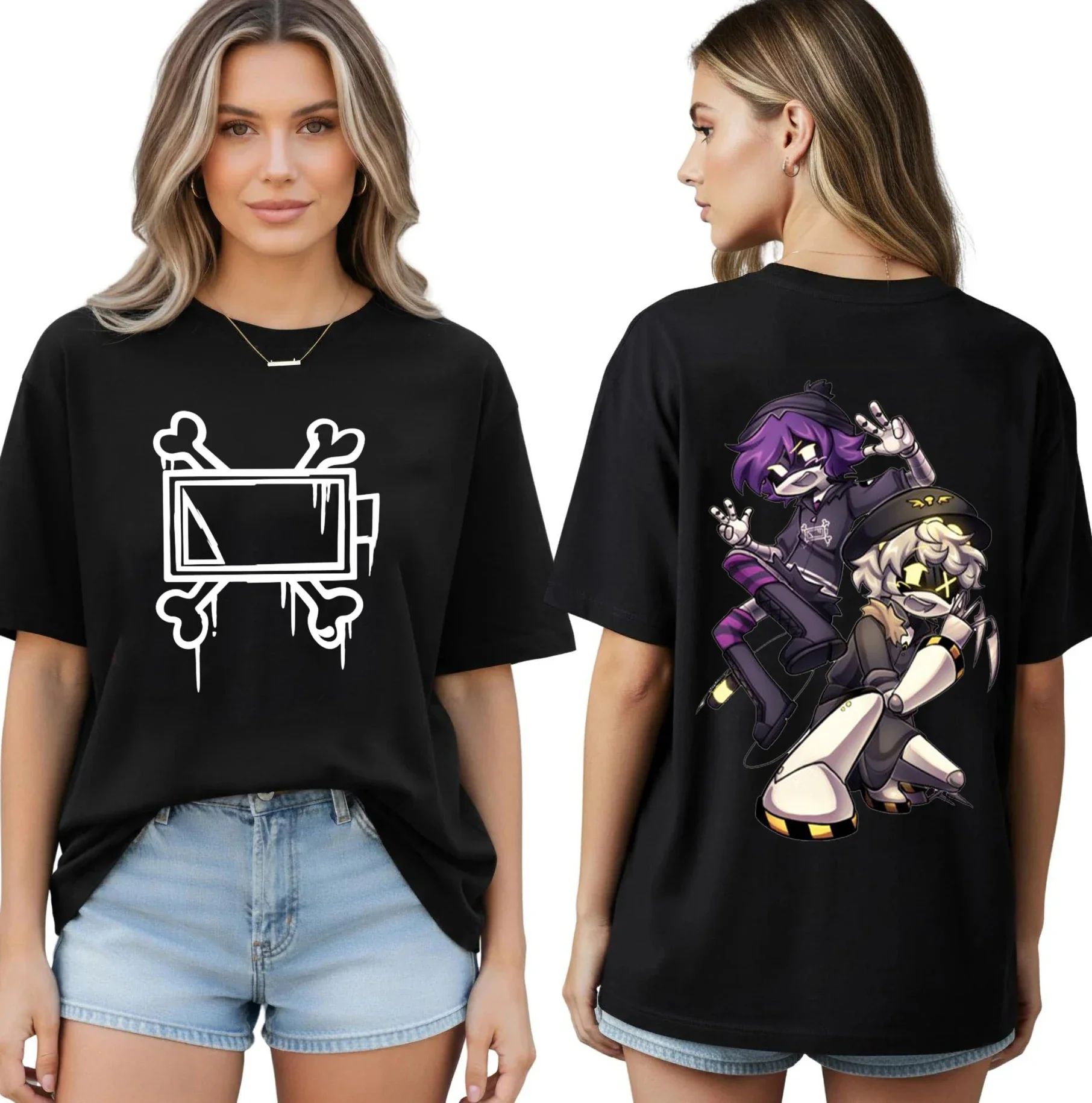 Anime N Uzi Murder Drones Printed T-shirt Women Fashion Short Sleeve Tshirt Unisex Roung Neck Casual Tee Tops Personality Tshirt
