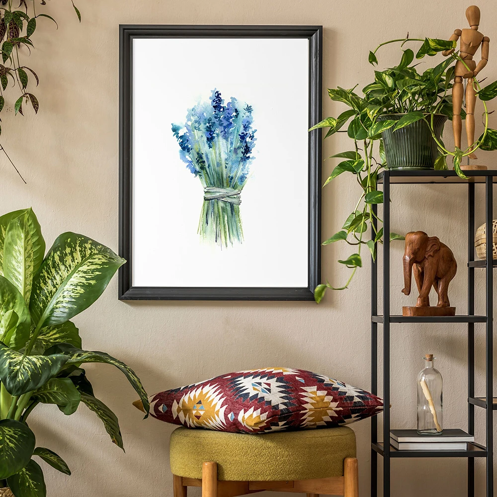 Surfing With Stache Canvas Painting Down The Slope Wall Art Abstract Posters and Prints Pictures For Living Room Home Decor