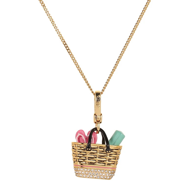 1 قطعة قلادة مغسلة معدنية منسوجة على الموضة الأوروبية والأمريكية ، شباشب من المينا ، حصيرة اليوغا ، حقيبة الشاطئ ، قلادة شخصية