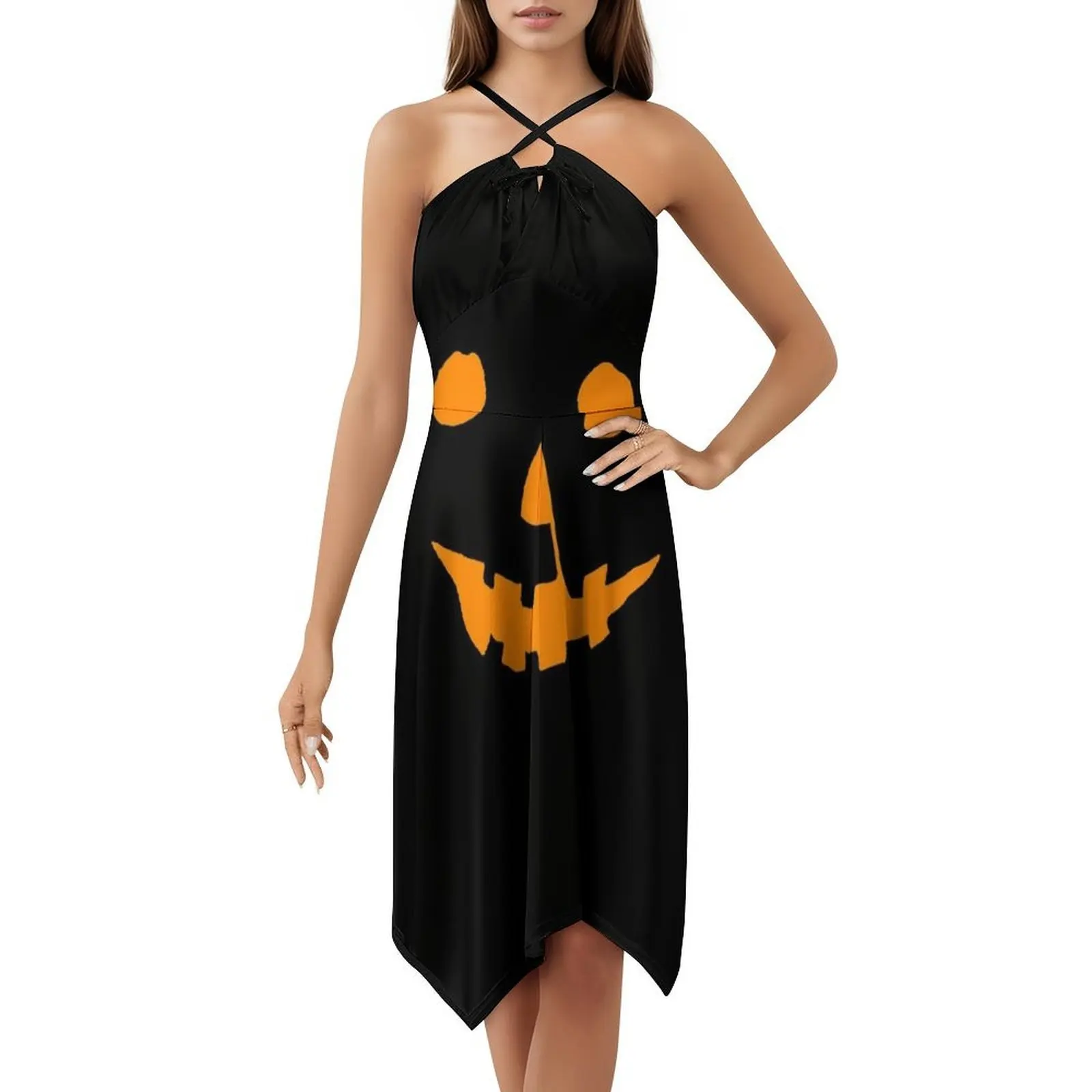 فستان الهالوين جاك أو فانوس بوهو شيك أنيق أنيق على الشاطئ لحفلات الزفاف فستان الهالوين فيلم جاك يا فانوس لـ #5