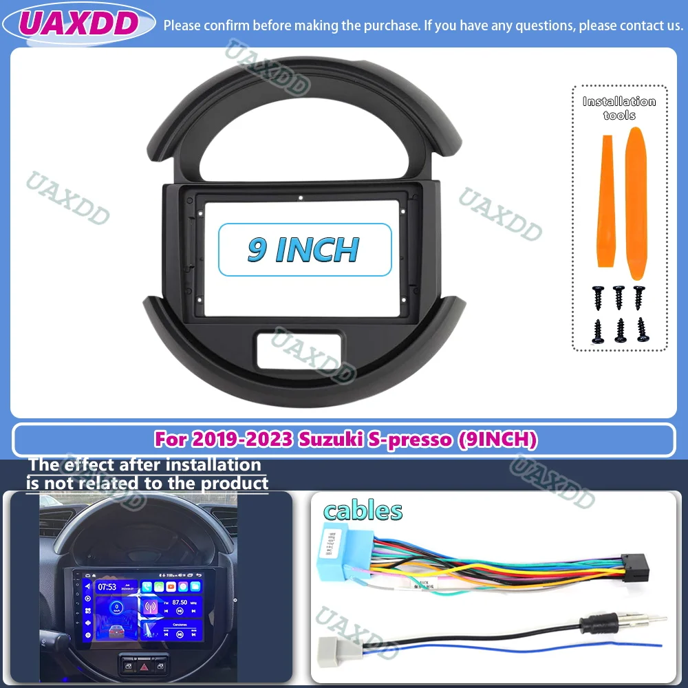

GPS Navigation stereo pour For 2019-2023 Suzuki SPRESSO Radio Fascias panneau cadre adapte 2Din 9inch lecran centrale tableau CD