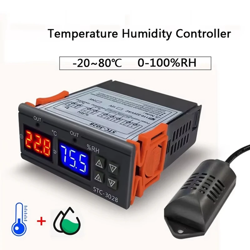 STC-3028 Digital Thermostat Thermometer Hygrometer Temperature Humidity Controller Regulator