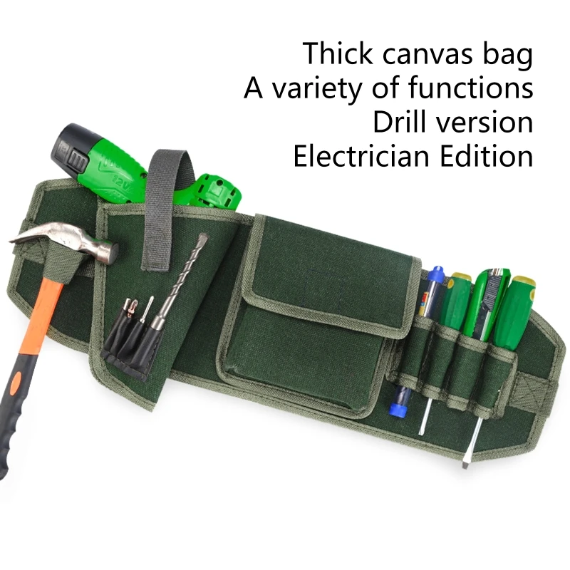 Portable Tool Bags Multifunctional Hammer Waist Tool Bag Electrician Carrying Screwdriver Oganizer Adjustable Belt for Men