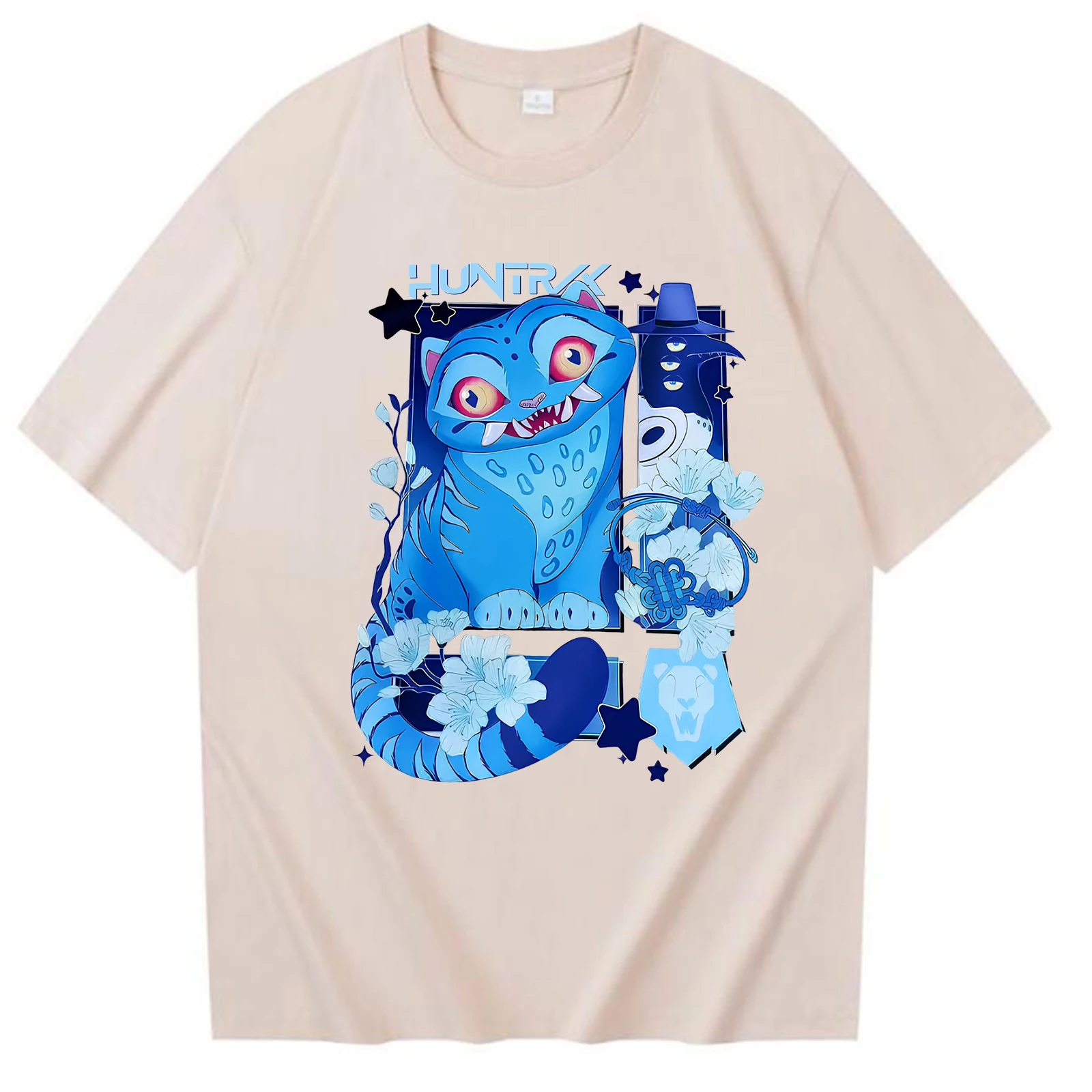 KPop شيطان الصيادين ديربي النمر 2025 فيلم جديد Harajuku س الرقبة قميص غير رسمي هدية قصيرة الأكمام بلايز النساء الملابس Y2K