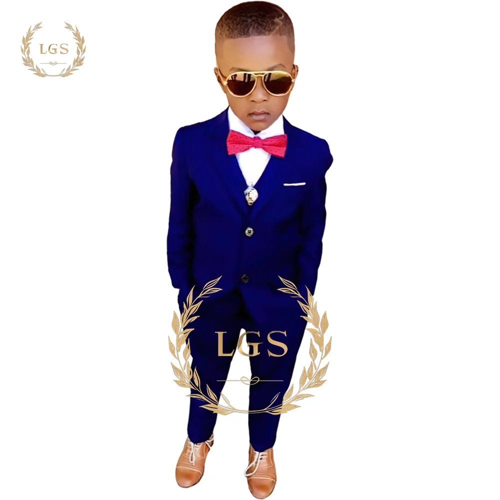 

Royal Blue Suit Boys Wedding Party Suit - Stylish Slim Fit Jacket + Pants, Handmade Customized Children's Suit