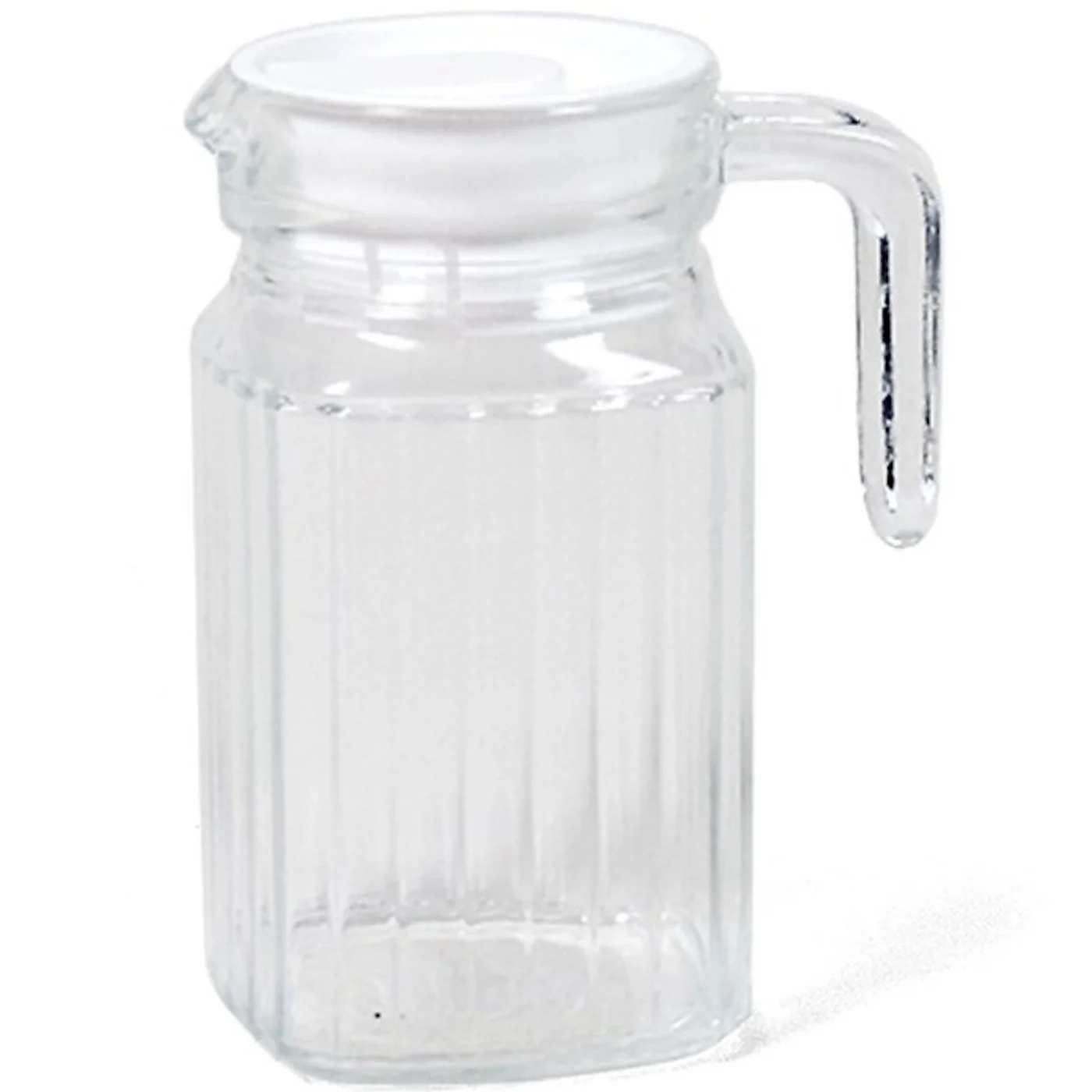 15,7x13x7,5 cm 0,5 litre glass jar with white lid