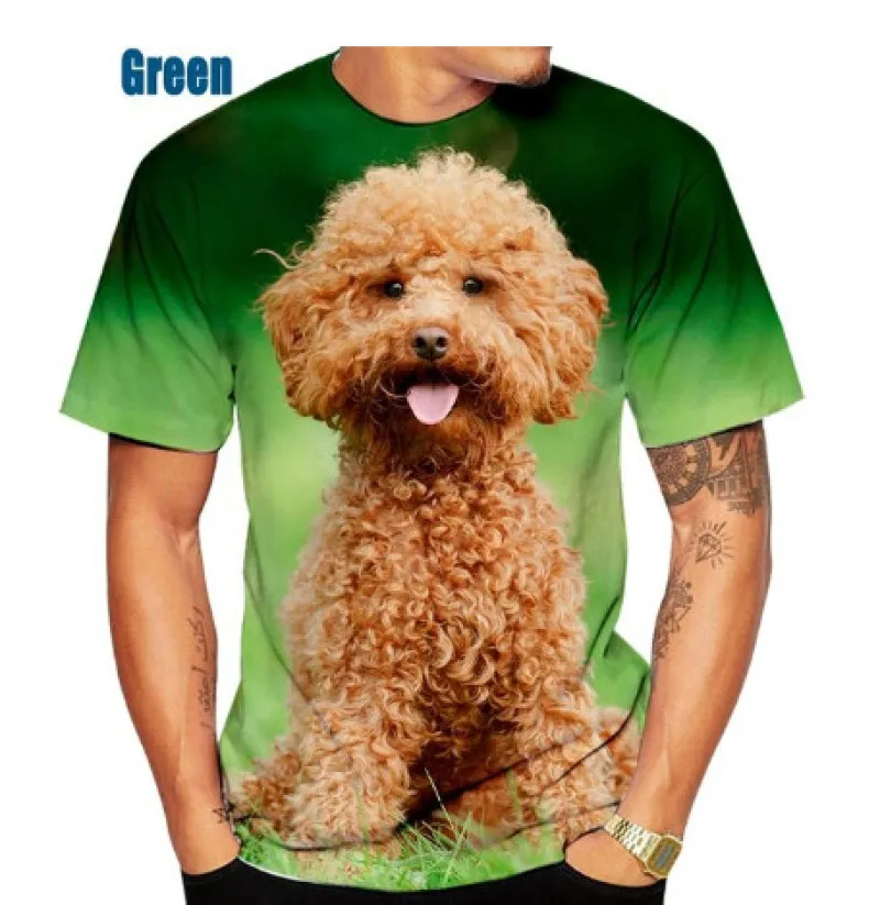 2023 Men\'s/Women\'s Casual Cute Dog T-Shirt Breathable 3D T-Shirt