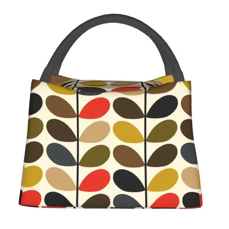 Orla Kiely Abstract Multi Stem Insulated Lunch Tote Bag for Mid Century Scandinavian Geometric Cooler Thermal Food Lunch Box