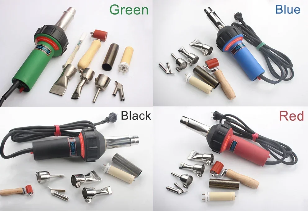 1600W Plastic Welder Hot Air Weld Gunn With Roofing Seam Rollers/Seam Tester Probe And Weld Nozzle Plastic Carrying Case