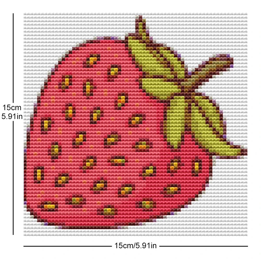 Evershine 12pcs Mini Cross Stitch Embroidery Kit Fruit Pattern Hand Sewing Multi-piece Banana Pear Design Suitable For Beginners