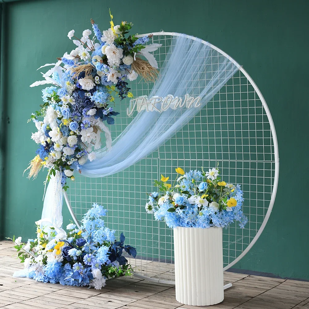 

Blue Whie Series Floral Arrangement Rose Flower Arrangement for Wedding Party Backdrop Decor Props Customized Decoration Mariage