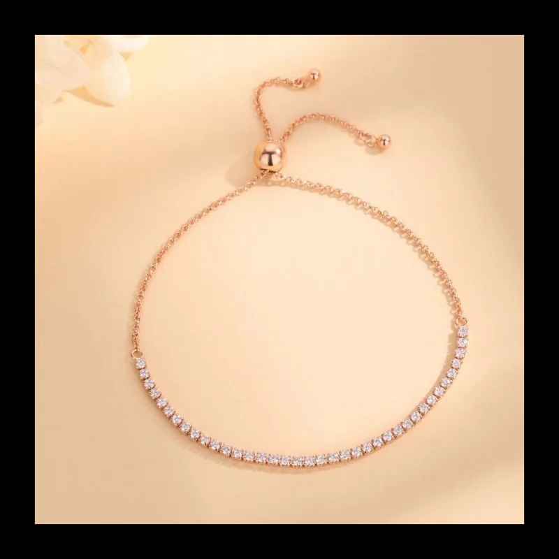 AliExpress S925 الفضة الاسترليني الماس الزركون سوار التنس، أنيق تنوعا السيدات سوار الماس