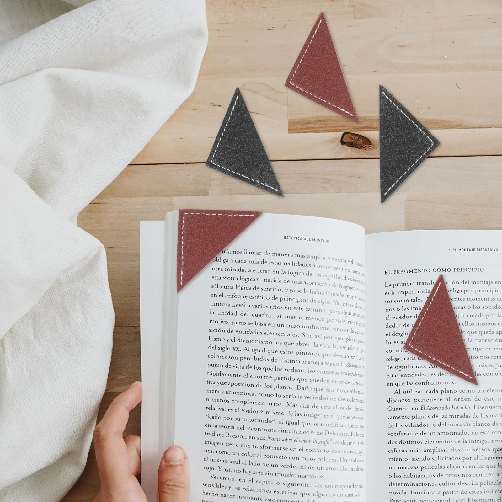 

6Pcs Triangle Shaped Book Corner Markers Portable Elegant Reading Accessories for Women Kids Corner Bookmark