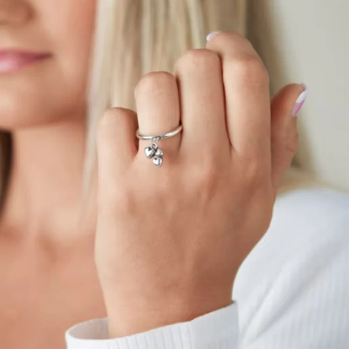 1pc S925 sterling zilveren kleine hartring, doe-het-zelf-ring, unieke en retro-stijl doe-het-zelf-ring, voor dagelijks, feest en banketdecoratie