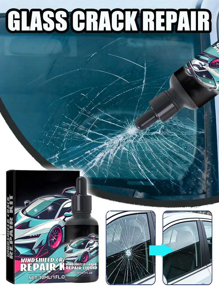 Professional Windshield Glass Repair Kit – DIY Car Windscreen Chip & Crack Fixer Tool Set