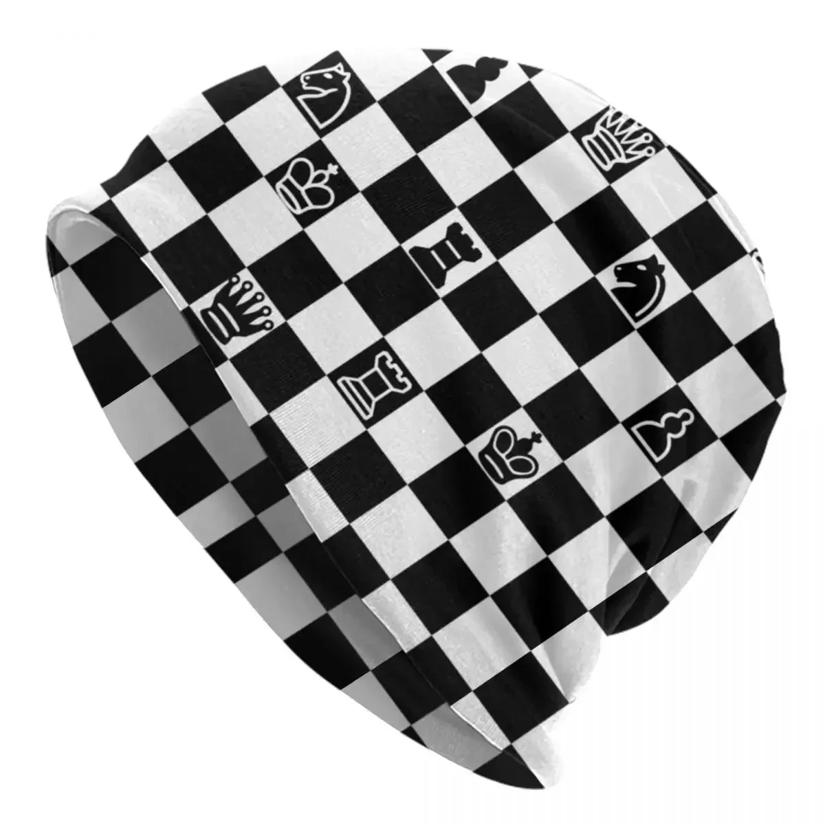 Chess Lover Bonnet Hat Knitted Hats Men Women Hip Hop Unisex Adult Chessboard Game Winter Warm Beanies Cap