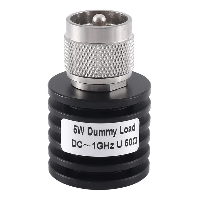 UHF M PL259 SO239 Male Load High-Power 5W Coaxial Termination DUMMY Load 50Ohm DC-1GHZ With Heat Sink Low Standing Wave