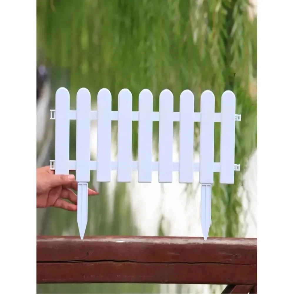 

21pcs CoffeeColor PVC Garden Fence Kit MultiPurpose Decorative Border For Indoor Outdoor, Suitable For Yard, Villa And Campus G