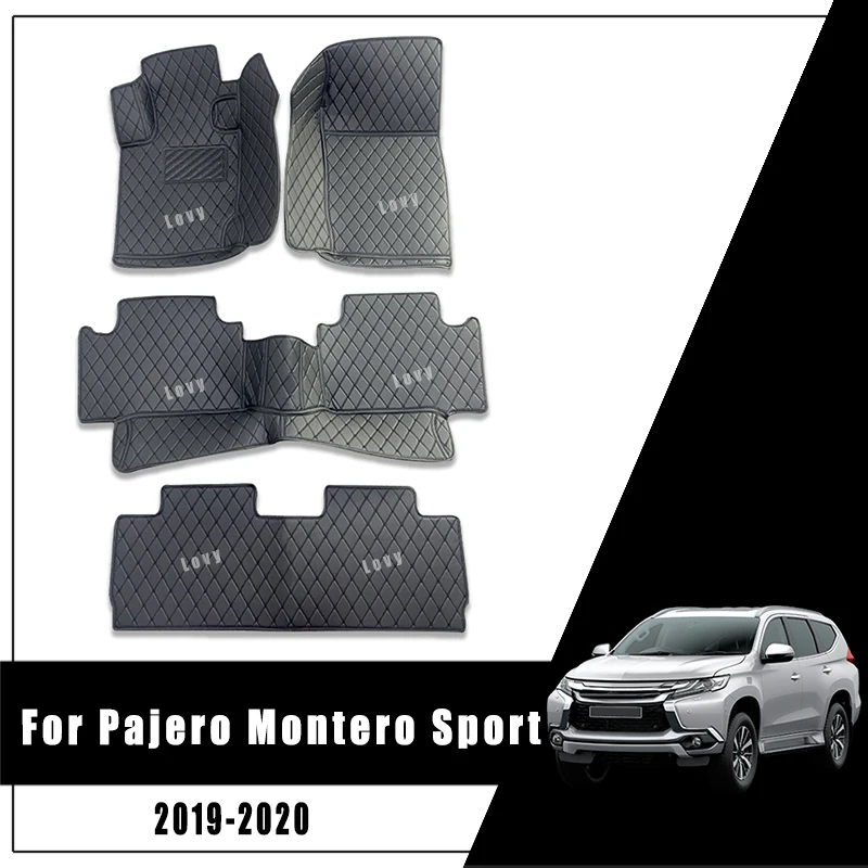 

Carpets For For Mitsubishi Pajero Montero Sport 2020 2019 (7 seats) Car Floor Mats Auto Interiors Accessories Pedal Custom Cover