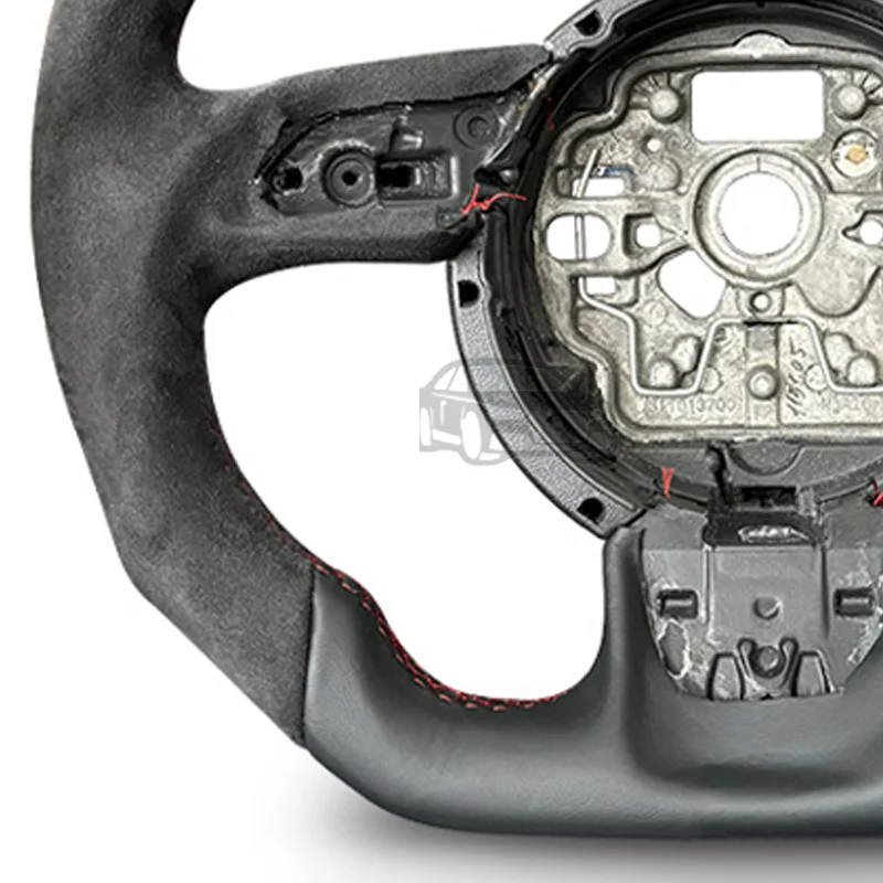 

Подходит для Audi A6 C7, спортивный руль с плоским дном из алькантары, красная возвратная строчка, подходит для Audi A6 C7