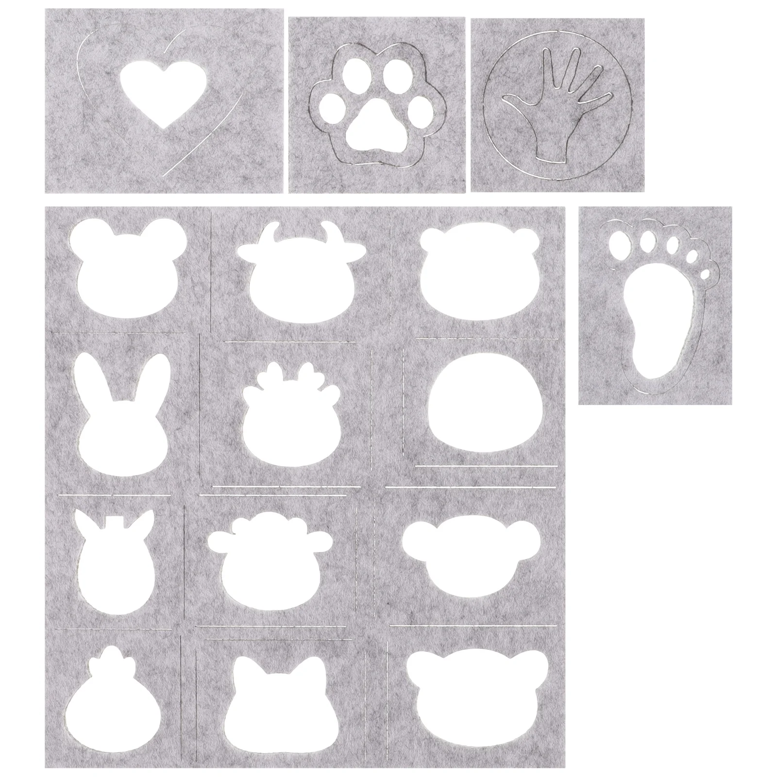 

5Pcs Wool Felting Molds Felt Craft DIY Needle Applique Templates Embroidery Felting Tool Kit Wool Applique Kits