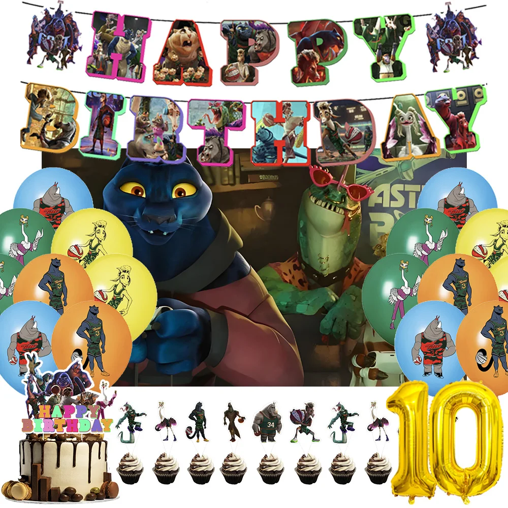 

Goat Movie Cartoon Kids Birthday Party Decorations Backdrop Cake Topper Background Baby Shower Kid Gift Toy Miracle Dream Team