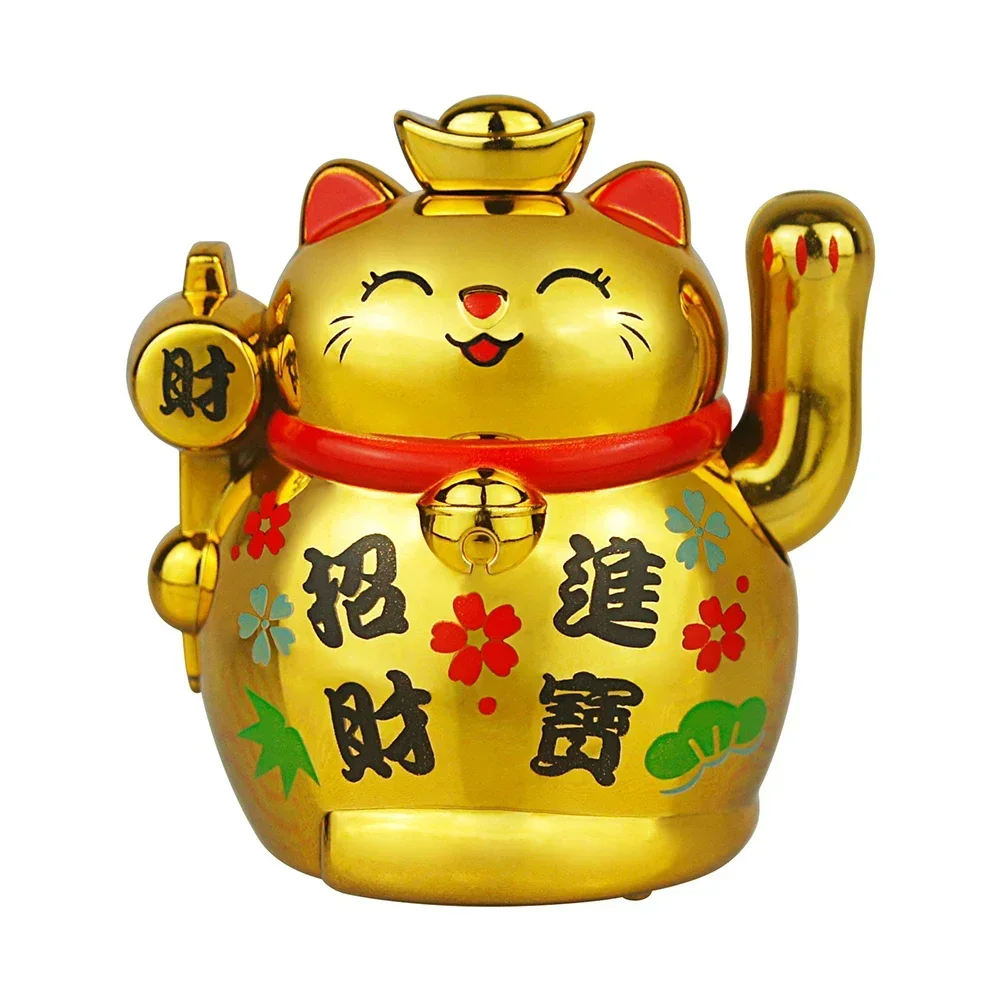 Japanese Solar Powered Maneki Neko Welcoming Fortune Cat Lucky For Home Car Hotel Restaurant Decor Craft