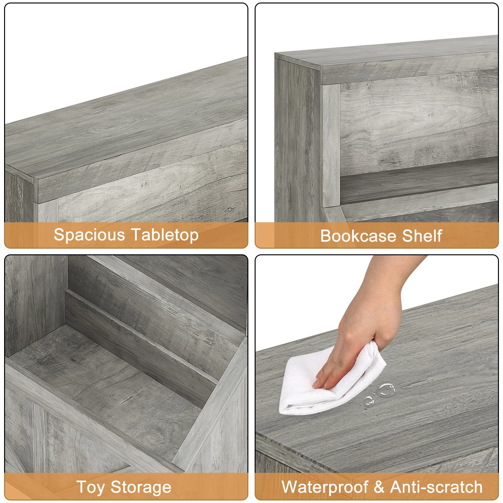 ชั้นวางหนังสือและที่เก็บของเล่ - Bookcase Wood Shelf บทวิจารณ์และราคา