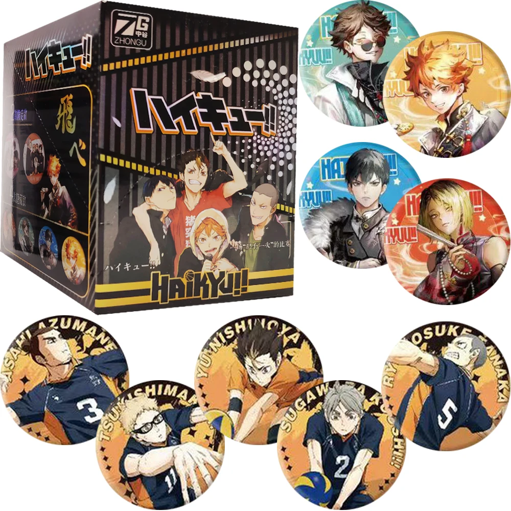 

Haikyuu!! Anime Cartoon Badge Hinata Shoyo Kozume Kenma Character Exquisite and Cool Round Brooch Decoration Accessories Gifts
