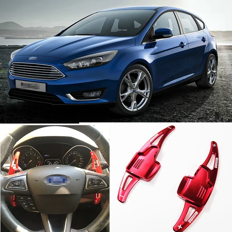 

2 шт., алюминиевое рулевое колесо, удлинитель переключения передач для Ford Focus 2015-2017, автомобильный Стайлинг