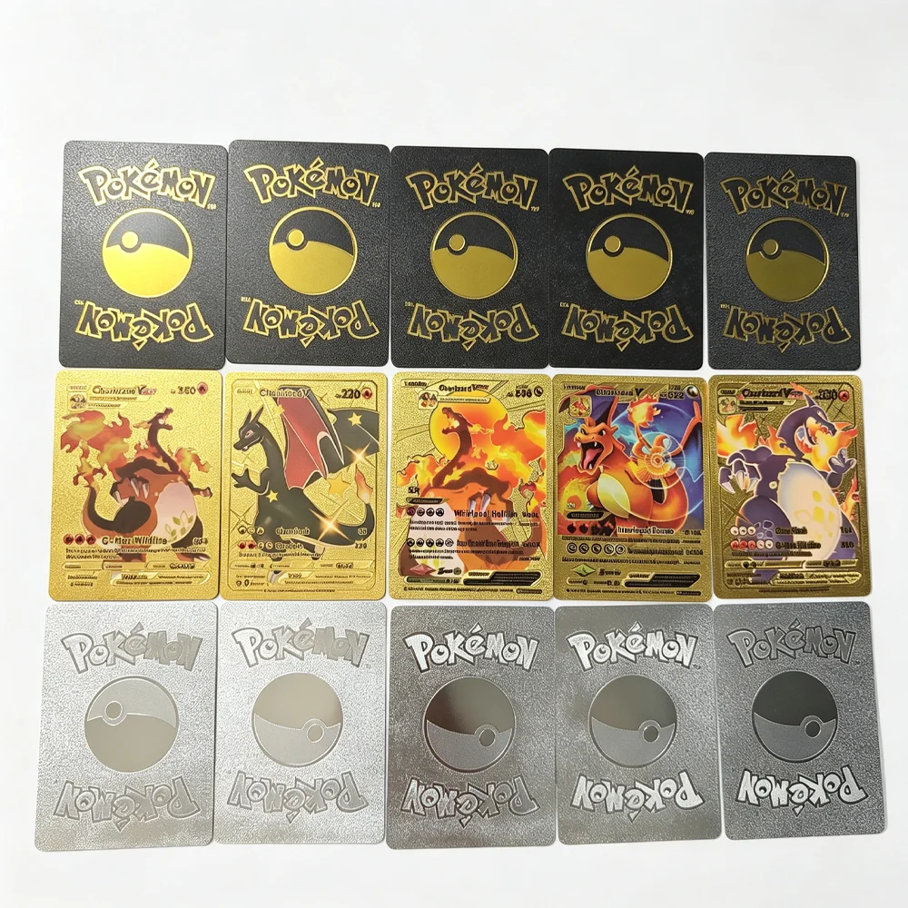 Pokémon Cards Gold Silver Vmax GX Card Collection Battle Trainer Card Spanish English French Child Toys Christmas Gifts view 6