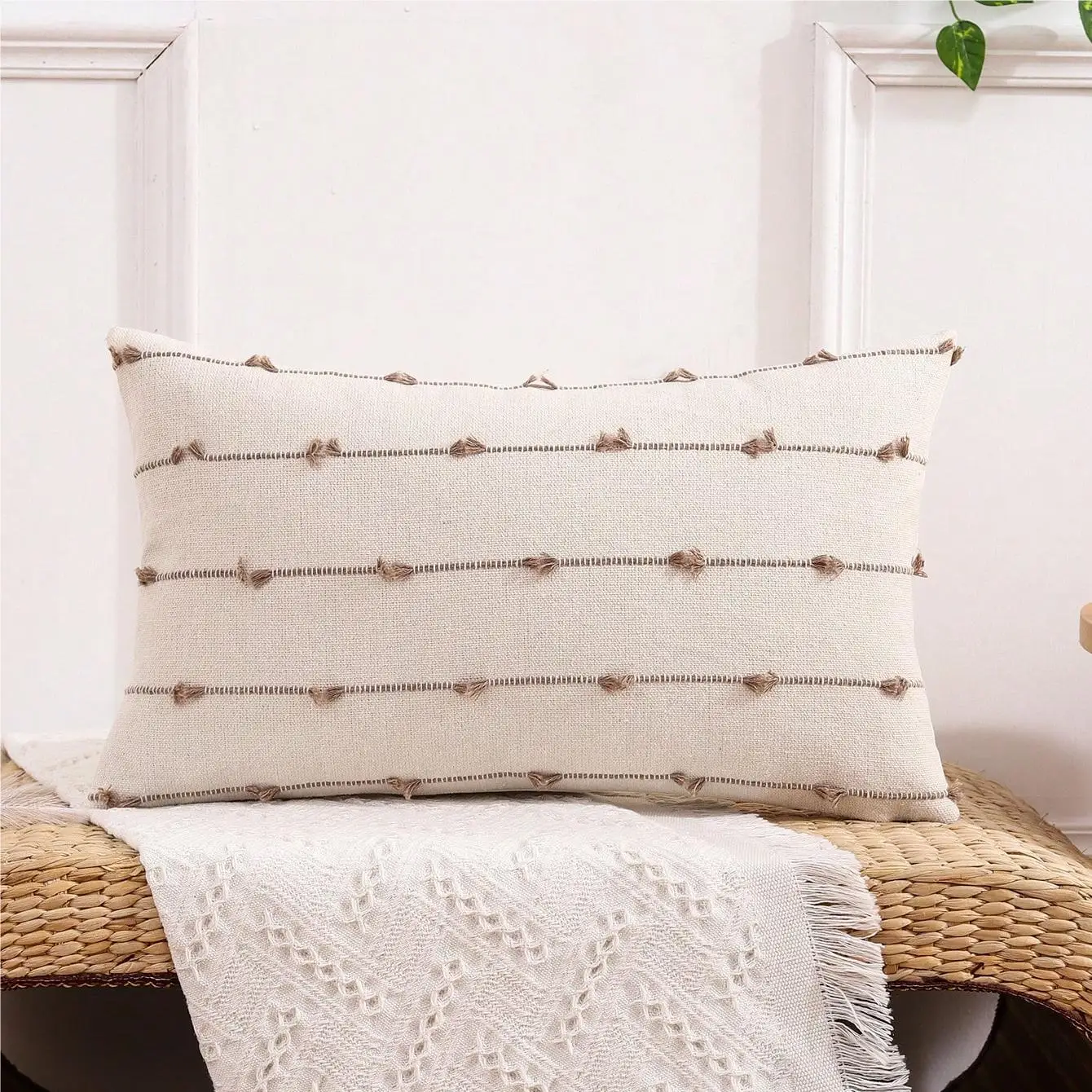 1 Pc Bohemian Style Throw Pillowcase Creative Decorative Linen Pillow Cover Home Decoration Square Cushion Cover