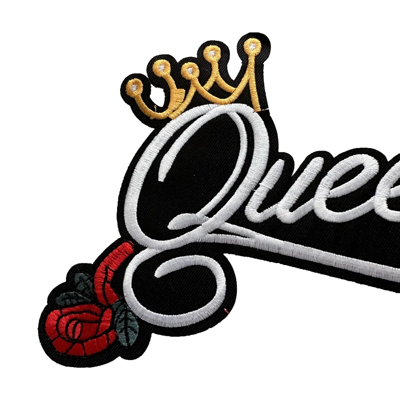 BIG SIZE QUEEN QUALITY LETTERS Embroidery Patch Clothing Accessories Cloth Sticker Clothing Sticker Cheongsam Embroidery