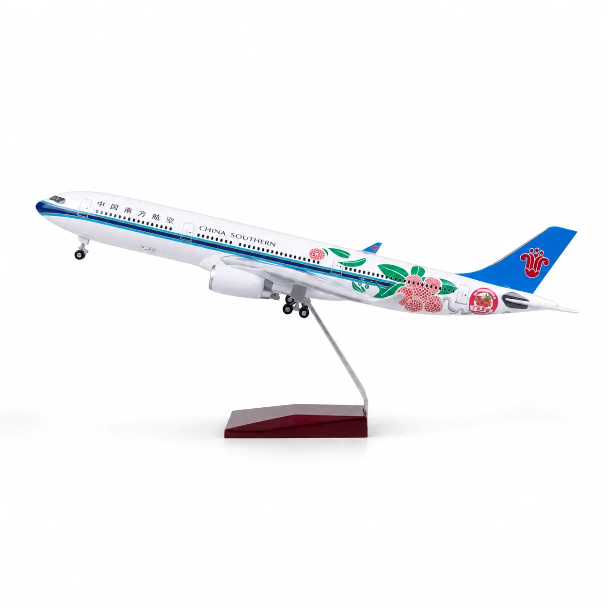 47cm A380 China Southern Airlines Passenger Plane (1/160 Scale with Lights and Landing Gear) Die-Cast Plastic Resin Model Collec