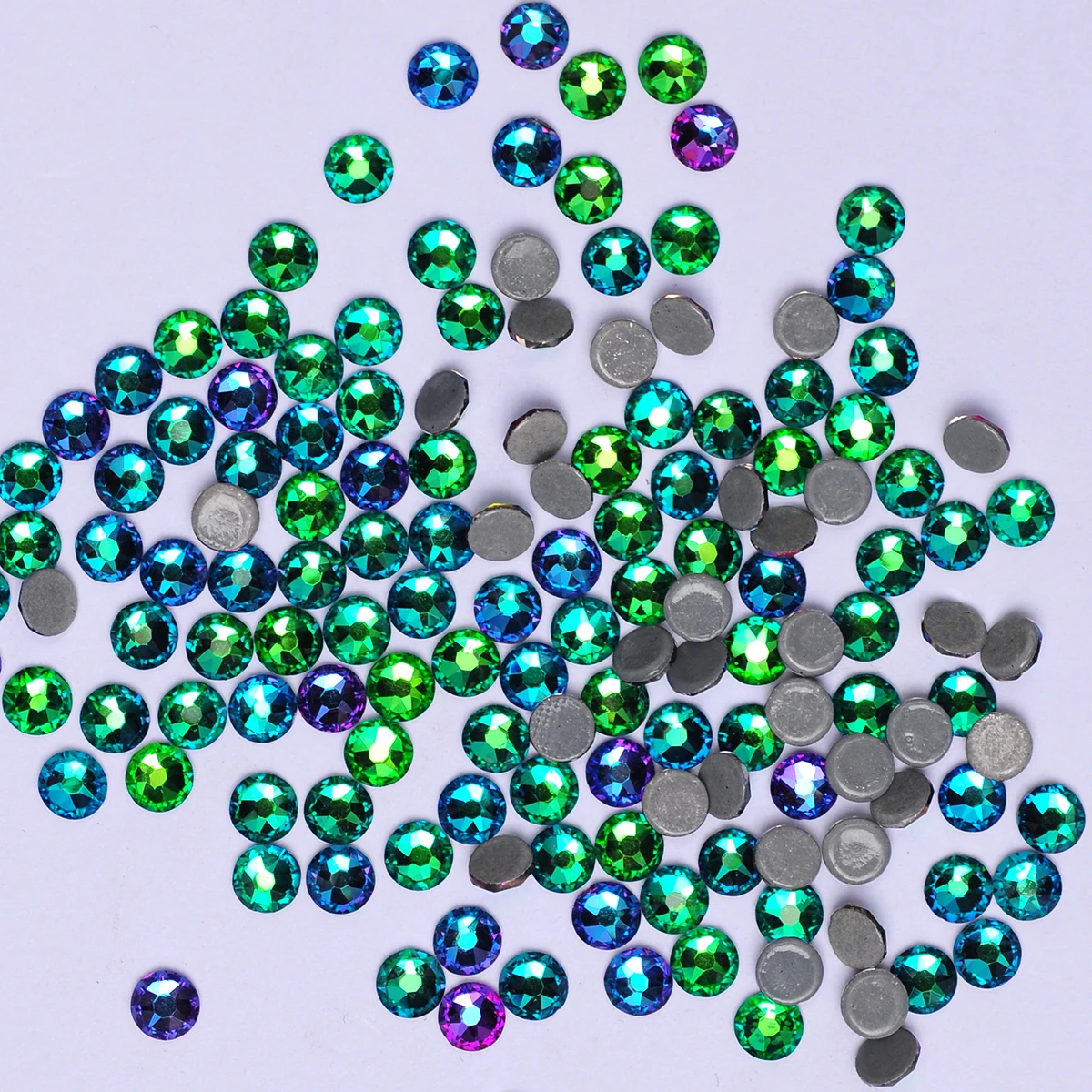 YANRUO 2088HF All Sizes Green Volcano Hotfix Rhinestones Glass Glitter Crystals for Clothing Shoes Gemstones