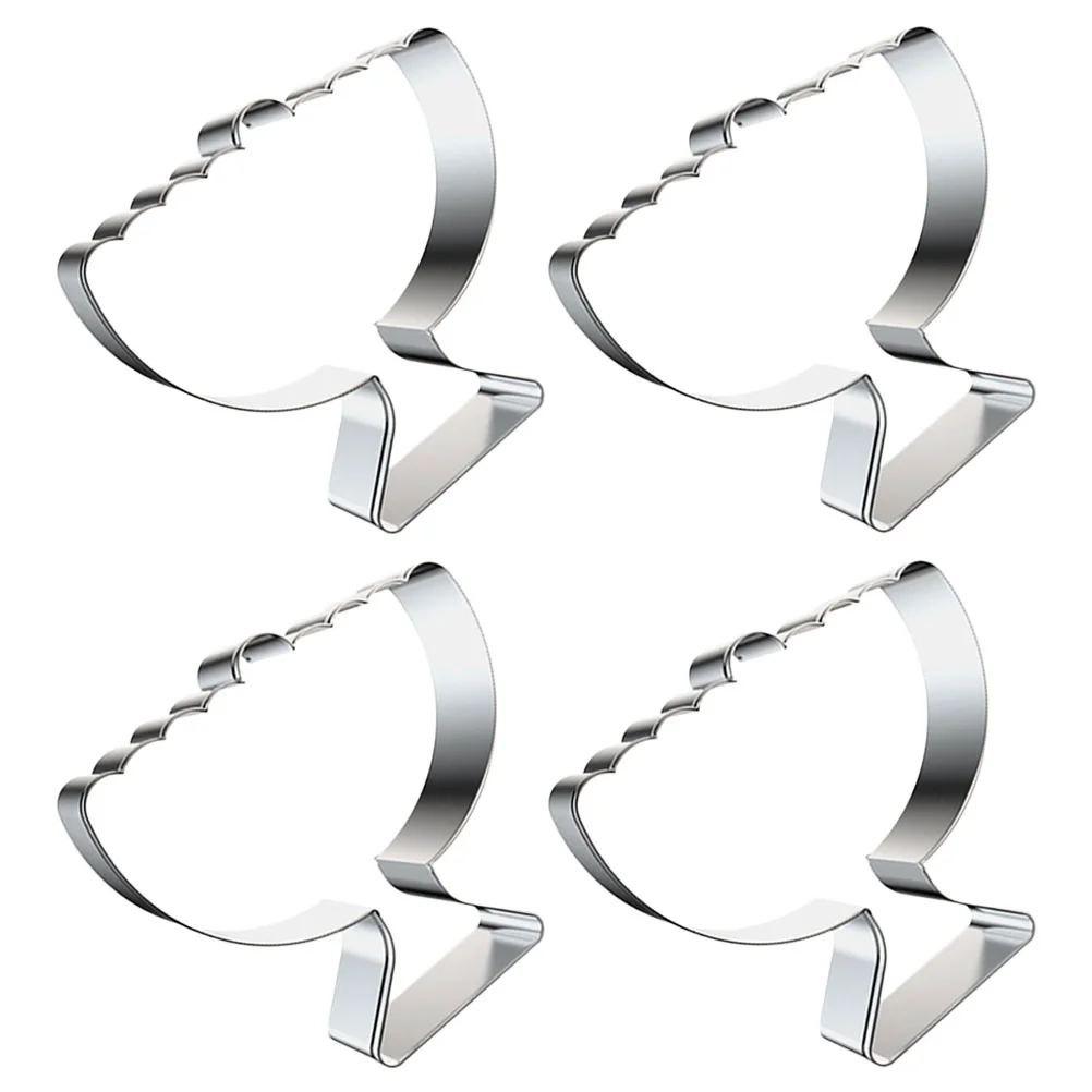 

4 Pcs Hanukkah Nine-Headed Cookie Menorah Biscuit Cutters Holder Mold Stainless Steel